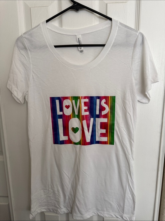 Bella Canvas Tops - Abella White Crew Neck Tee - Bella+Canvas Tag Visible